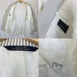 David Wood Southwick Blue Seersucker Pinstripe Blazer Sport Coat Jacket Mens 47