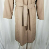 Vintage Mod MCM Plaid Lined Belted Long Trench Coat Womens S Zip Out Liner USA