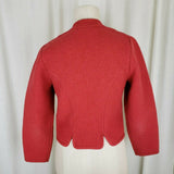 Giesswein Boiled Wool Red Cardigan Sweater Jacket Austria Tirol Maser Womens S 8