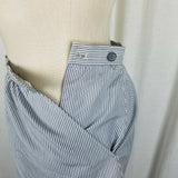 Peabody House PBD Blue Railroad Stripes Pinstriped Aline Skirt Womens 7 Career