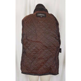 Oakwood Classic Brown Leather Full Zip Up Half Belted Insulated Jacket Womens S