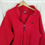 Vintage EMS Full Zip Up Fleece Jacket Mens L Eastern Mountain Sports Red Black