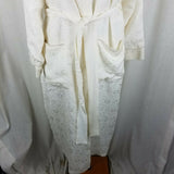 Vintage Shelton's York Beach Spa Wrap Maxi Robe Womens L Tie Waist Braided Trim