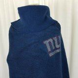 New York Giants NFL Crystal Logo Sweater Knit Poncho Cowl Neck Shawl Cape Hi/Lo