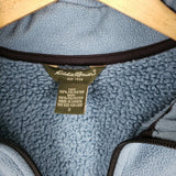 Vintage Eddie Bauer Fleece 1/4 Zip Up Sweater Jacket Womens S Pullover Blue
