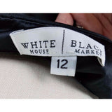 White House Black Market Strapless Satin Cocktail Dress Little Black Womens 12