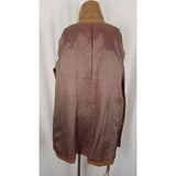 New England Sportswear Co Belted Brown Leather Jacket Peacoat Western Womens 14