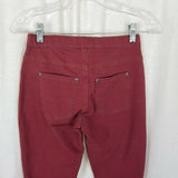 Evy's Tree Denim Skinnies Ponte Pants Skinny Jeans Jeggings Leggings Maroon XS