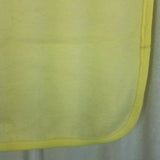 Vintage Teyci Fuzzy Teddy Bear Applique Baby Crib Lap Blanket Yellow Mexico 70s