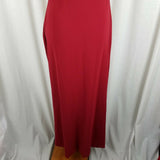Tahari Petites Red Maxi Fitted Slinky Sexy Beaded Dress Womens 12P 80s Vintage