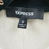 Express Gold Sequined Sheer Fitted Black Sexy Bodycon Party Dress Womens S