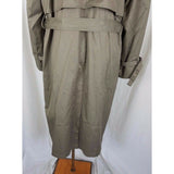 Saxton Hall Petites Double Breasted Belted Insulated Trench Coat Womens 14P Tan