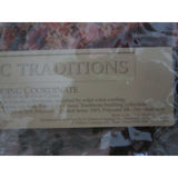 JCPenney Classic Traditions Majestic Floral King Bedskirt 2 Pillow Shams 80s NOS