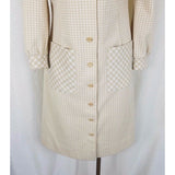 Vintage Trevira Robert Peters Micia of Rome Mod Checked Shirt Dress Womens M USA