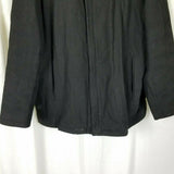 Perry Ellis Portfolio Wool Blend Quilted Peacoat Jacket Car Coat Mens XXL Black