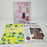 Little Retro Aprons for Kids Easy Quilting I Taught Myself Knitting Books Lot 3