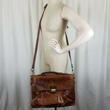 Old Angler Genuine Leather Distressed Messenger Bag Satchel Shoulder Briefcase