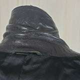 Vintage Paul Blanche Skins Belted Black Leather Jacket Blazer Look Coat Mens