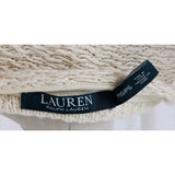 LRL Ralph Lauren Fringed Woven Knit Boho Hippie Boat Neck Sweater Womens PXS PS