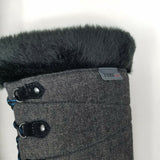 LL Bean Carrabassett Snow Tall Boots Women 6.5 Shale Insulated Waterproof Fur