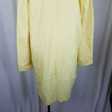 LRL Lauren Ralph Lauren Light Yellow Placket Front Trench Coat Women's size Large
