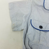 Vintage Stantogs One-Piece Jumper Playsuit Romper Suit Baby Boys 12 M Pinstripes