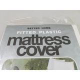 Vintage Better Home Plastic Fitted Open Bottom Mattress Cover Twin Size 1996 90s