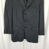Vintage Albert Nipon Pinstriped Worsted Wool Sport Coat Jacket Blazer Mens 40R