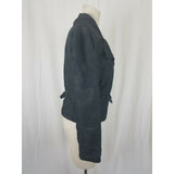 Mod'Land Paris Double Breasted Belted Fitted Cropped Jacket Womens M Circles
