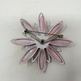 Lot 2 Vintage Antique Floral Metal Enamel Painted Danish Brooches Pins W Germany