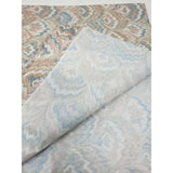 Feather Fan Chintz Sheen Woven Vintage Fabric Material 4+ Yards Pastels Peacock