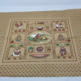 1970s Amish Country Kitsch Patchwork Quilt Panel 1 Yard Harvest Brown Barnyard