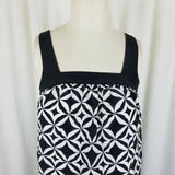 White House Black Market Tunic Tank Slip Mini Dress Womens 0 Geometric Retro