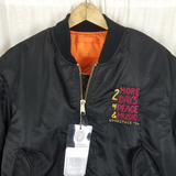 Vintage Woodstock 94 2 More Days of Peace & Music Nylon Bomber Jacket Mens XL