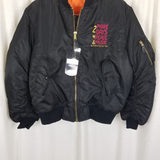 Vintage Woodstock 94 2 More Days of Peace & Music Nylon Bomber Jacket Mens XL