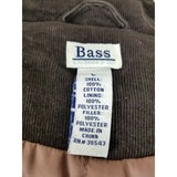 G.H. Bass Corduroy Double Breasted Trench Peacoat Coat Womens L Chocolate Brown