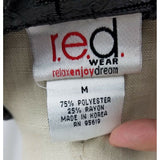 R.E.D. Wear Textured Crosshatch Full Button Up Jacket Womens S Slate Gray Red