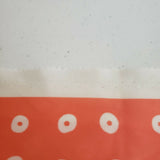 Polka Dot Donut O's Silky Satin Fabric 1.5 Yards 62.5"x54" Orange White Material