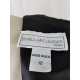 Jessica McClintock Bridal Velvet Keyhole Gold Lace Formal Dress Womens 12 USA