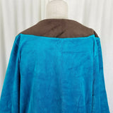 Lifestyle by Legacy Velour 3/4 Sleeve Tunic Top Blouse Mini Dress Womens S Brown