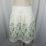 Tabitha Anthropology Lightweight Summer Floral Embroidered Twirl Skirt Womens 10