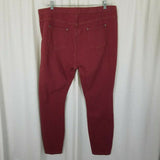 Evy's Tree Denim Skinnies Ponte Pants Skinny Jeans Jeggings Leggings Maroon 2X