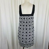 White House Black Market Tunic Tank Slip Mini Dress Womens 0 Geometric Retro