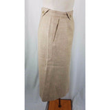 Vintage Designer Courreges Paris France Wool Tweed Midi Skirt Womens 0 S 1960s