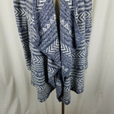 Lucky Brand Waterfall Long Open Front Wrap Cotton Cardigan Sweater Womens M