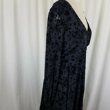 Lauren Ralph Lauren Velvet Fit & Flare Faux Wrap Little Black Dress Womens 8