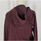 Patagonia Hooded Full Zip Up Jersey Knit Sweatshirt Track Jacket Womens M Brown