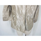 Victor Costa Occasion Gold Metallic Jacket 3/4 Sleeves Snap Up Shimmer Womens L
