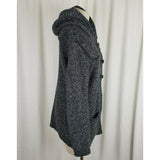 Gerard Darel Hooded Wool Toggle Knit Sweater Jacket Cardigan Coatigan Womens 3 L