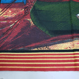 VINTAGE Cotal Middle Eastern Boats Flour Sack Linen Tea Towel or Wall Hanging